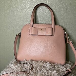 Kate Spade REHAB Item Matthews Street Maise Bow Satchel in Rosie Cheeks Pink Bag